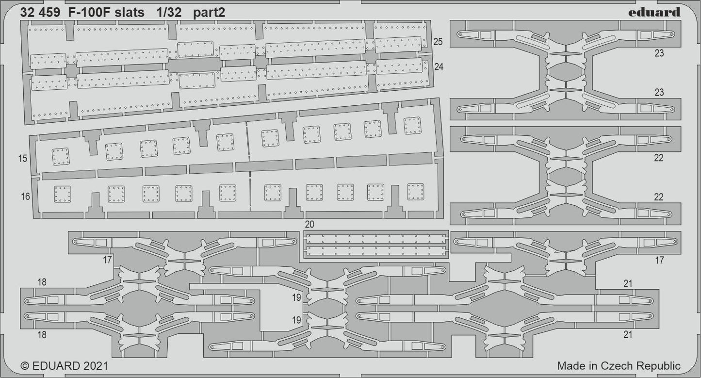 Eduard 32459 1:32 North-American F-100F Super Sabre slats