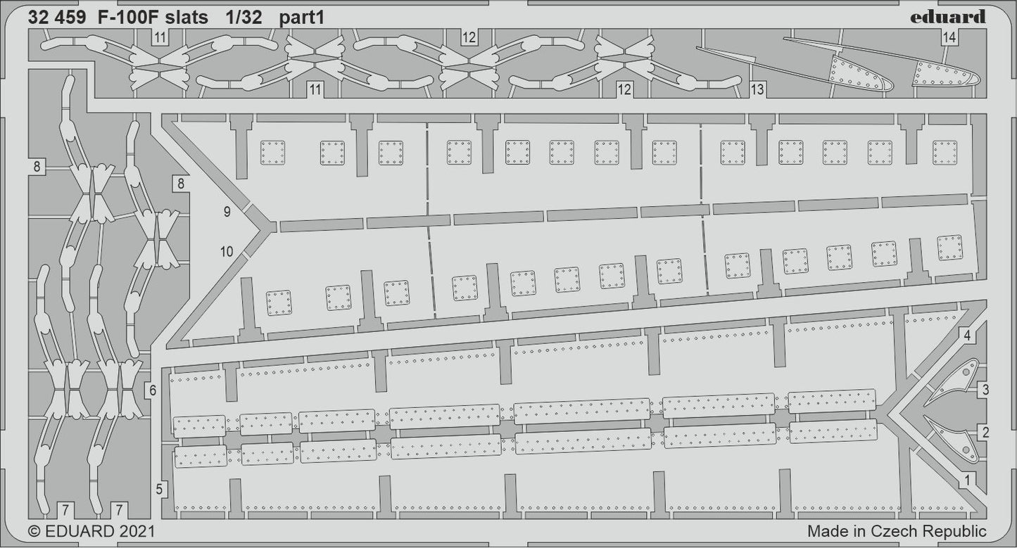 Eduard 32459 1:32 North-American F-100F Super Sabre slats