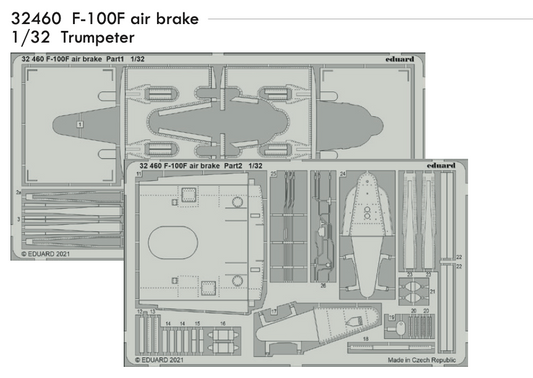 Eduard 32460 1:32 North-American F-100F Super Sabre air brake