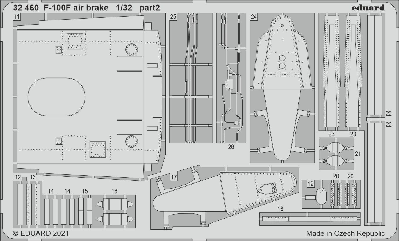 Eduard 32460 1:32 North-American F-100F Super Sabre air brake