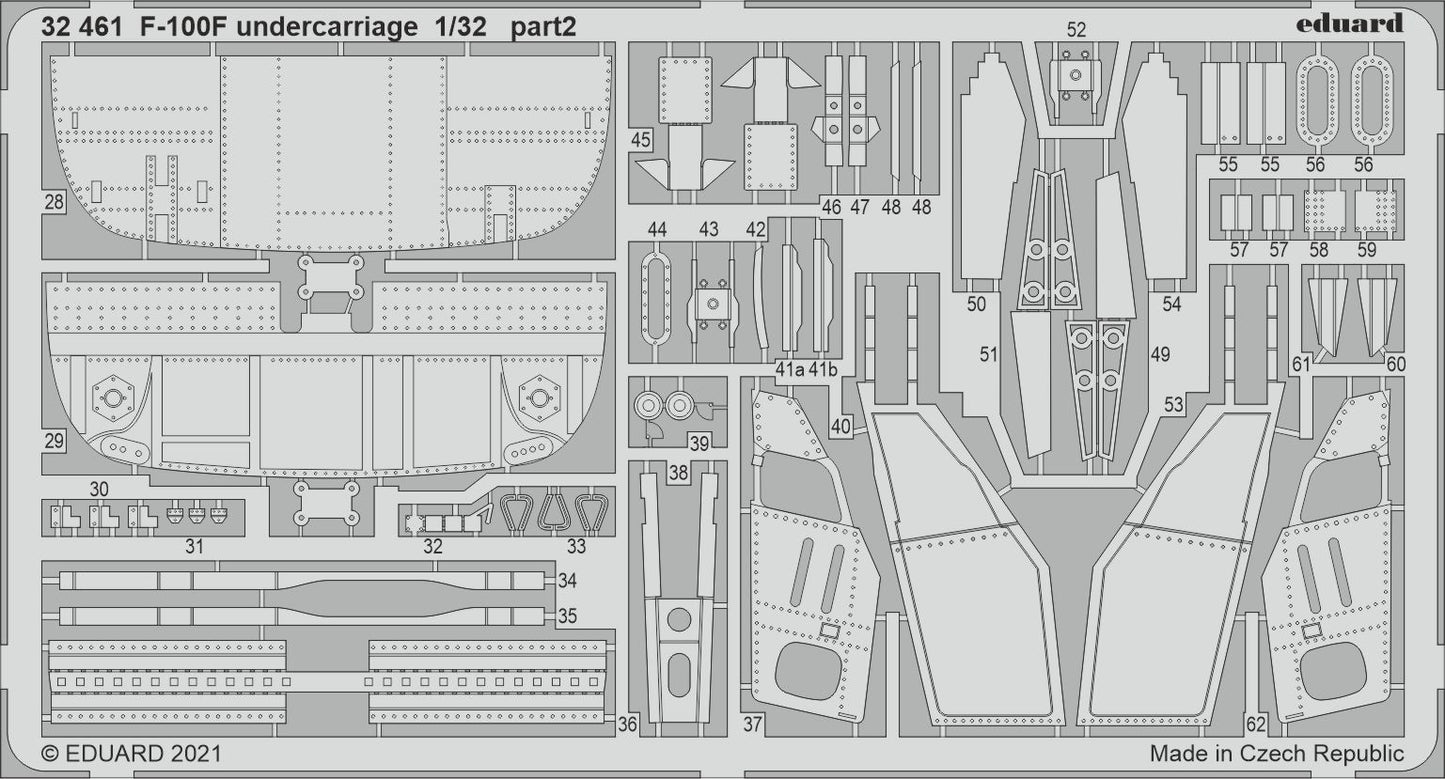 Eduard 32461 1:32 North-American F-100F Super Sabre undercarriage