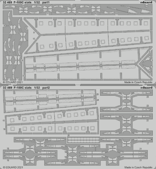 Eduard 32469 1:32 North-American F-100C Super Sabre slats