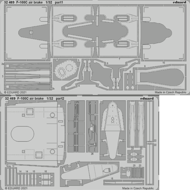 Eduard 32470 1:32 North-American F-100C Super Sabre air brake