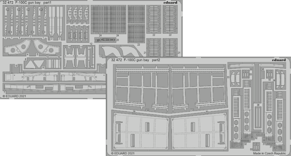 Eduard 32472 1:32 North-American F-100C Super Sabre gun bay