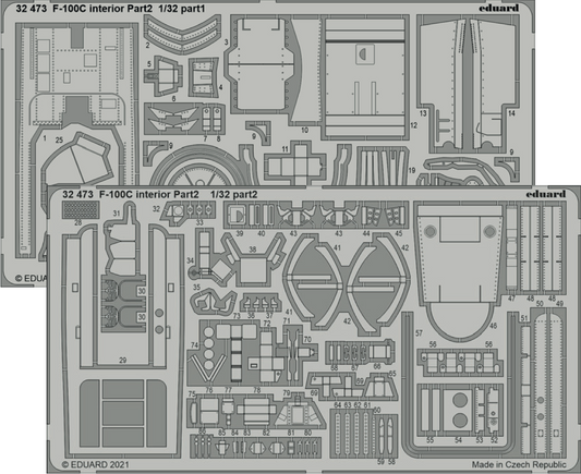 Eduard 32473 1:32 North-American F-100C Super Sabre interior pt.2