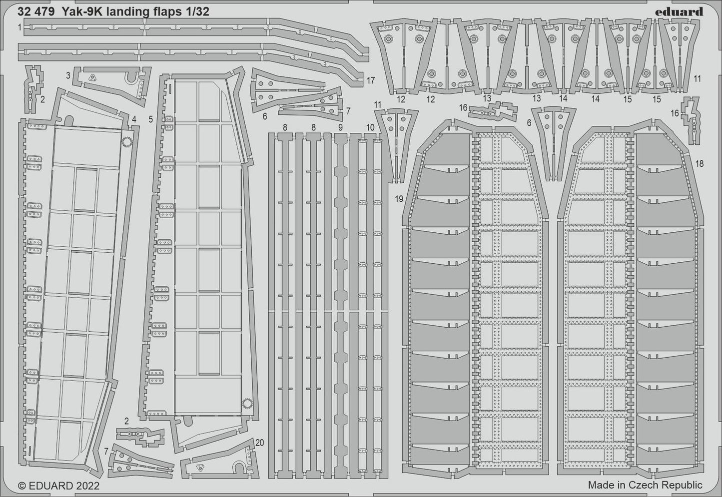 Eduard 32479 1:32 Yakovlev Yak-9K landing flaps