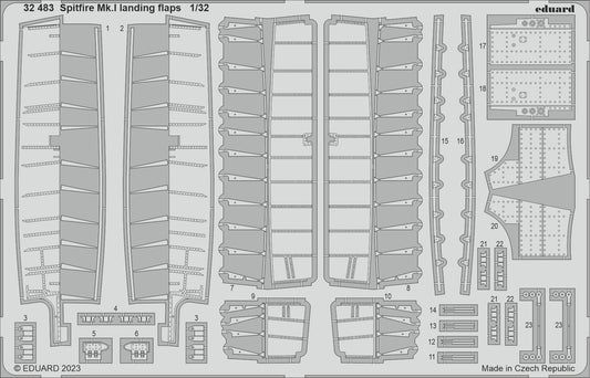 Eduard 32483 1:32 Supermarine Spitfire Mk.I landing flaps to be used with Kotare Models