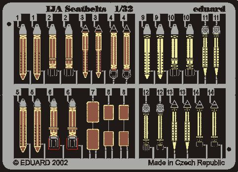 Eduard 32504 1:32 Imperial Japanese Army / IJA seatbelts