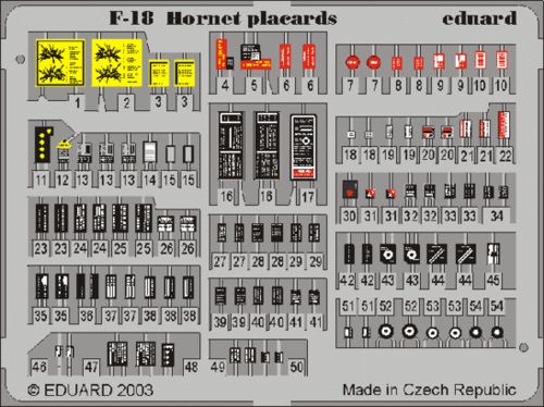 Eduard 32508 1:32 McDonnell-Douglas F/A-18C Hornet Placards