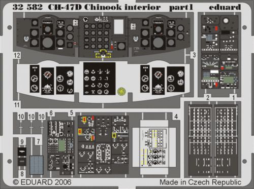 Eduard 32582 1:35 Boeing CH-47D Chinook interior PRE-PAINTED IN COLOUR!