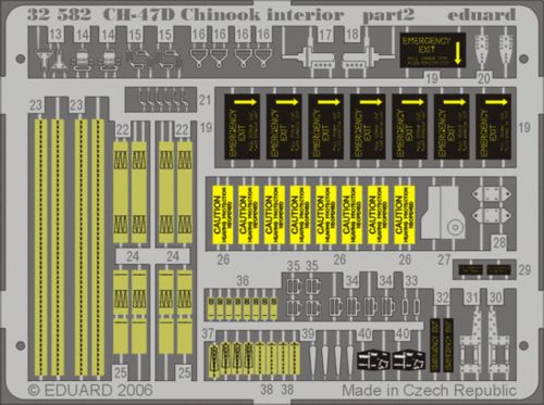 Eduard 32582 1:35 Boeing CH-47D Chinook interior PRE-PAINTED IN COLOUR!