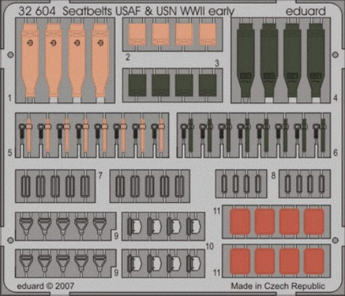 Eduard 32604 1:32 seatbelts USAF and USN WWII early