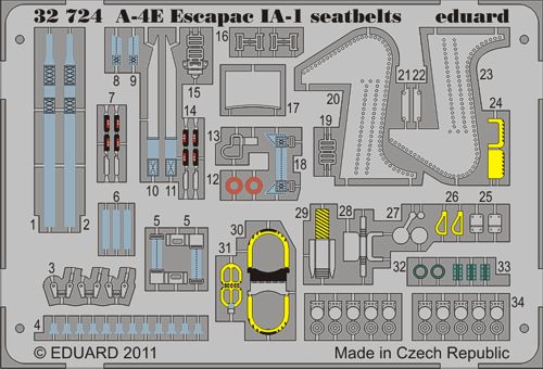 Eduard 32724 1:32 Douglas A-4E Skyhawk Escapac IA-1 seatbelts