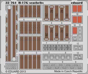 Eduard 32764 1:32 B-17G Flying Fortress seatbelts