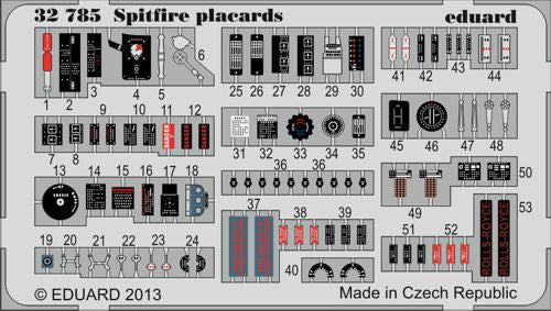 Eduard 32785 1:32 Supermarine Spitfire Placards