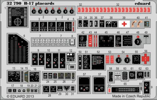 Eduard 32790 1:32 Boeing B-17G Flying Fortress placards
