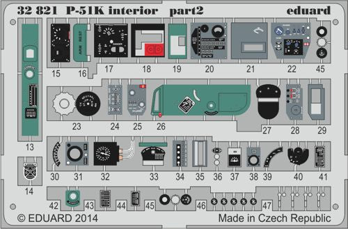 Eduard 32821 1:32 North-American P-51K interior (self adhesive)