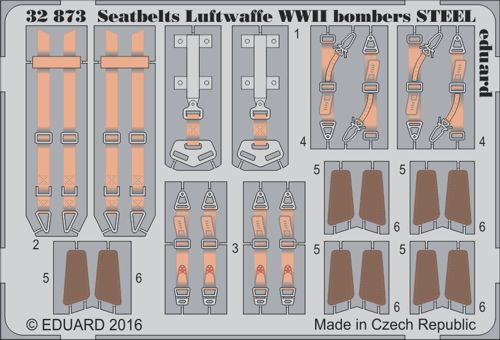 Eduard 32873 1:32 seatbelts Luftwaffe WWII bombers STEEL