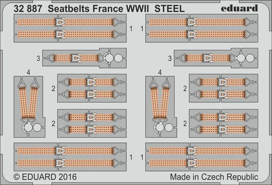 Eduard 32887 1:32 Seatbelts France WWII STEEL