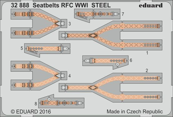 Eduard 32888 1:32 Seatbelts RFC WWI STEEL