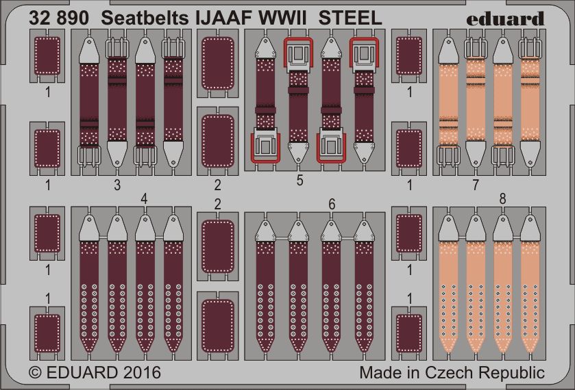 Eduard 32890 1:32 Seatbelts IJAAF WWII STEEL