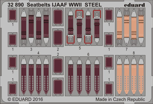 Eduard 32890 1:32 Seatbelts IJAAF WWII STEEL