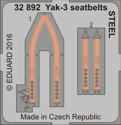 Eduard 32892 1:32 Yakovlev Yak-3 Seatbelts STEEL