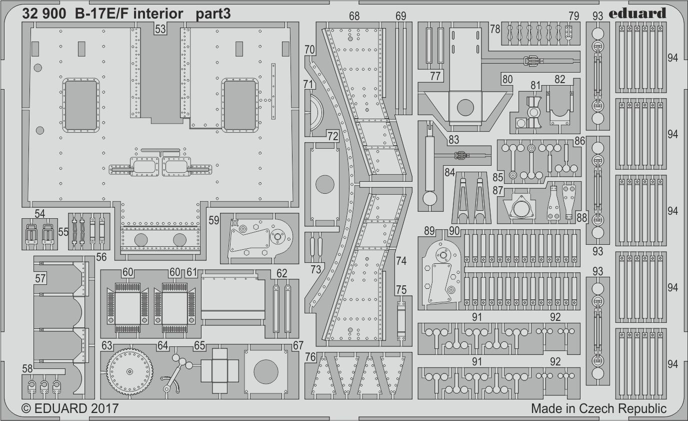Eduard 32900 1:32 Boeing B-17E/F Flying Fortress interior