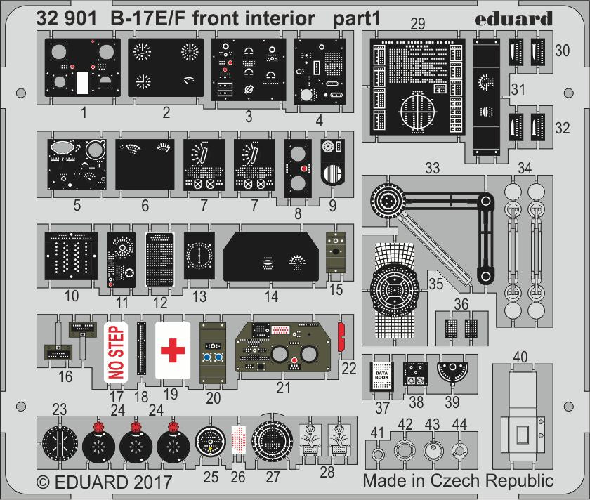 Eduard 32901 1:32 Boeing B-17E/F Flying Fortress front interior