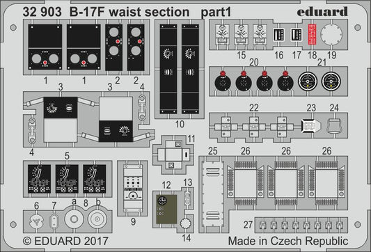 Eduard 32903 1:32 Boeing B-17F waist section