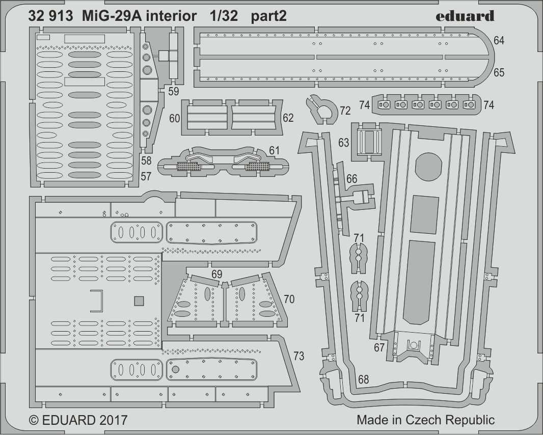 Eduard 32913 1:32 Mikoyan MiG-29A Interior