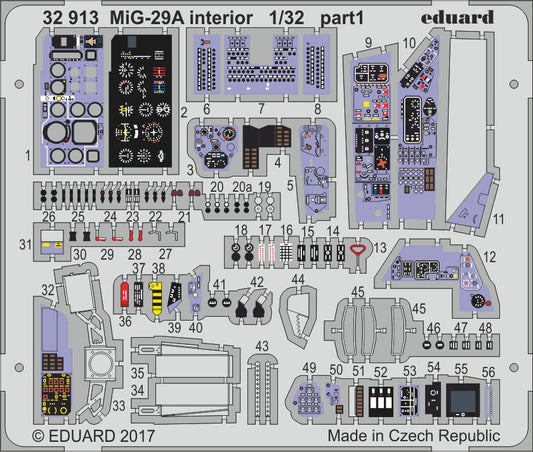 Eduard 32913 1:32 Mikoyan MiG-29A Interior