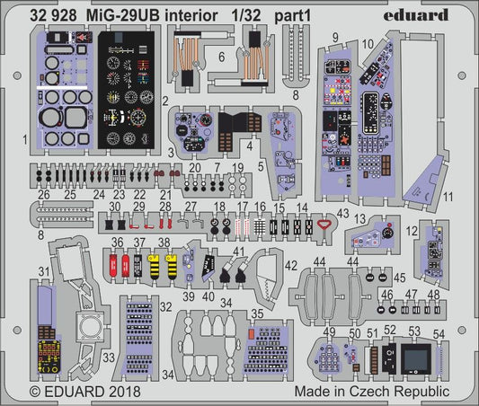 Eduard 32928 1:32 Mikoyan MiG-29UB 'Fulcrum' Interior