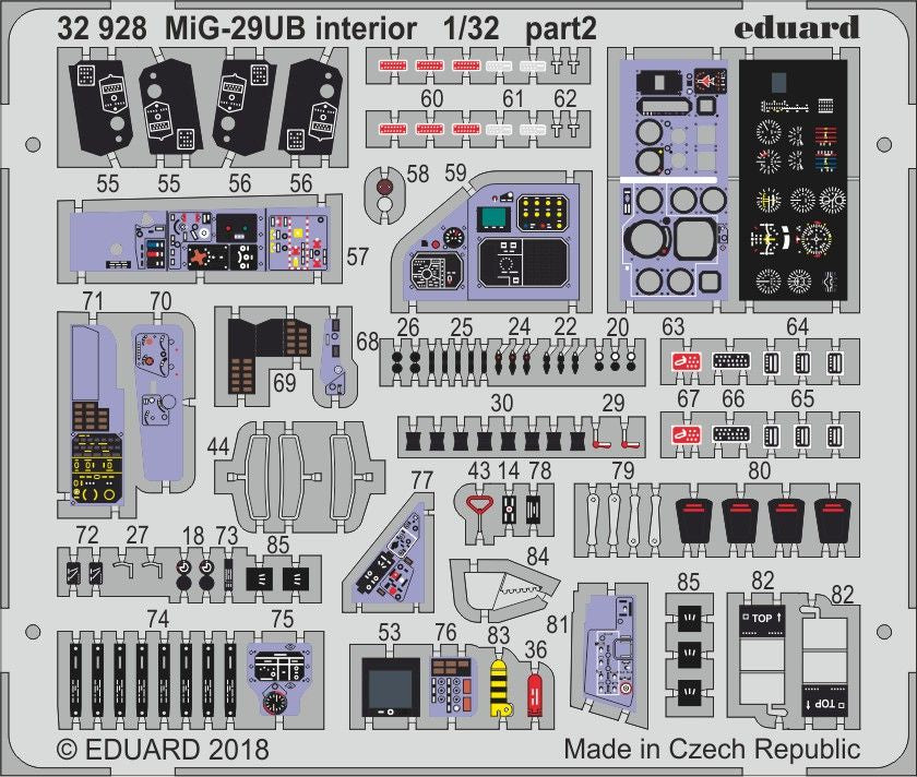 Eduard 32928 1:32 Mikoyan MiG-29UB 'Fulcrum' Interior