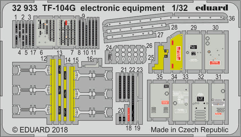 Eduard 32933 1:32 Lockheed TF-104G Starfighter Electronic Equipment