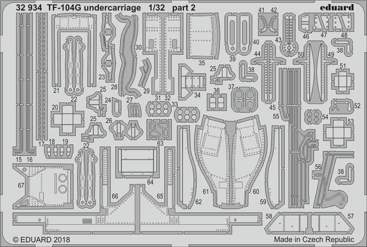 Eduard 32934 1:32 Lockheed TF-104G Starfighter Undercarriage