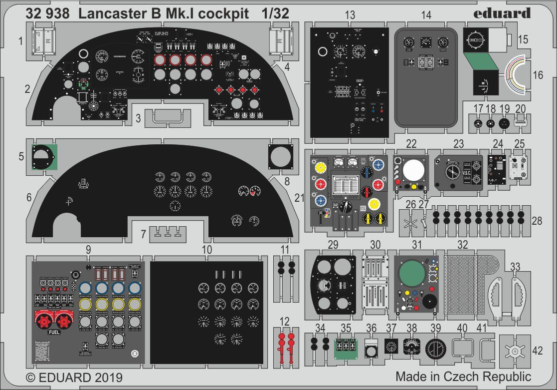 Eduard 32938 1:32 Avro Lancaster B Mk.I cockpit to be used with Hong Kong Model