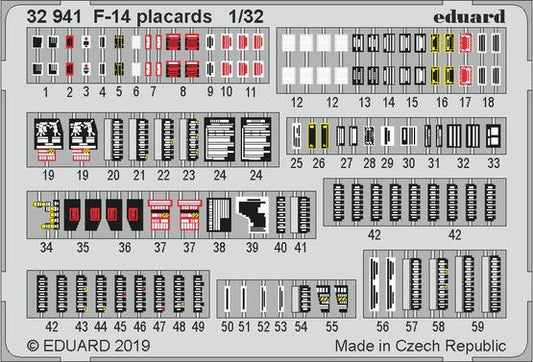 Eduard 32941 1:32 Grumman F-14 Placards