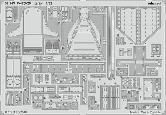 Eduard 32943 1:32 Republic P-47D-20 Thunderbolt Interior