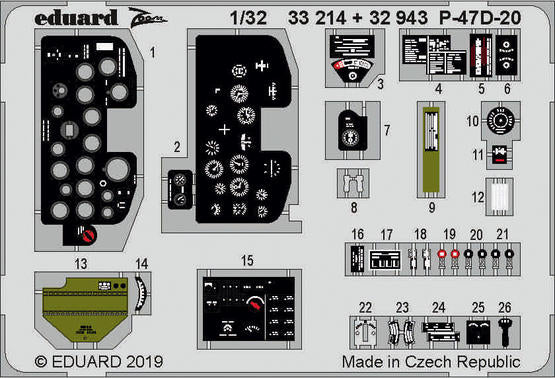 Eduard 32943 1:32 Republic P-47D-20 Thunderbolt Interior