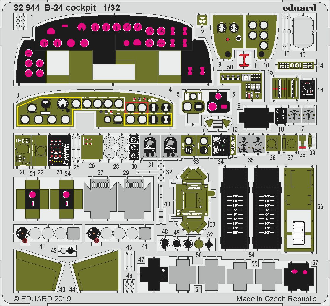 Eduard 32944 1:32 Consolidated B-24D/B-24J Liberator Cockpit