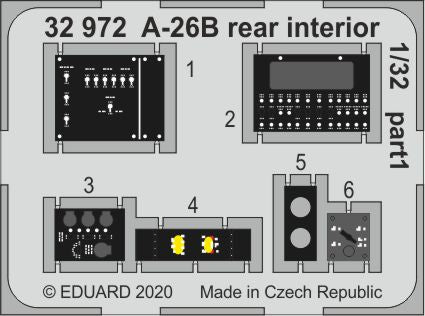 Eduard 32972 1:32 Douglas A-26B Invader Rear Interior