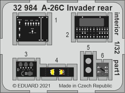 Eduard 32984 1:32 Douglas A-26C Invader Rear Interior