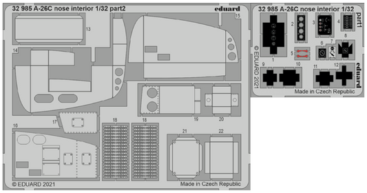 Eduard 32985 1:32 Douglas A-26C Invader Nose Interior