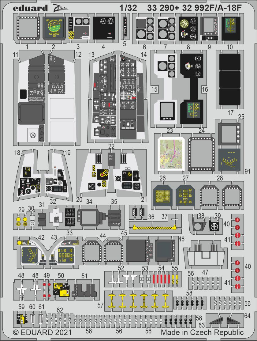 Eduard 32992 1:32 Boeing F/A-18F Super Hornet Interior