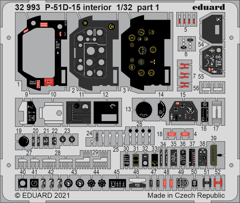 Eduard 32993 1:32 North-American P-51D-15 Mustang Interior