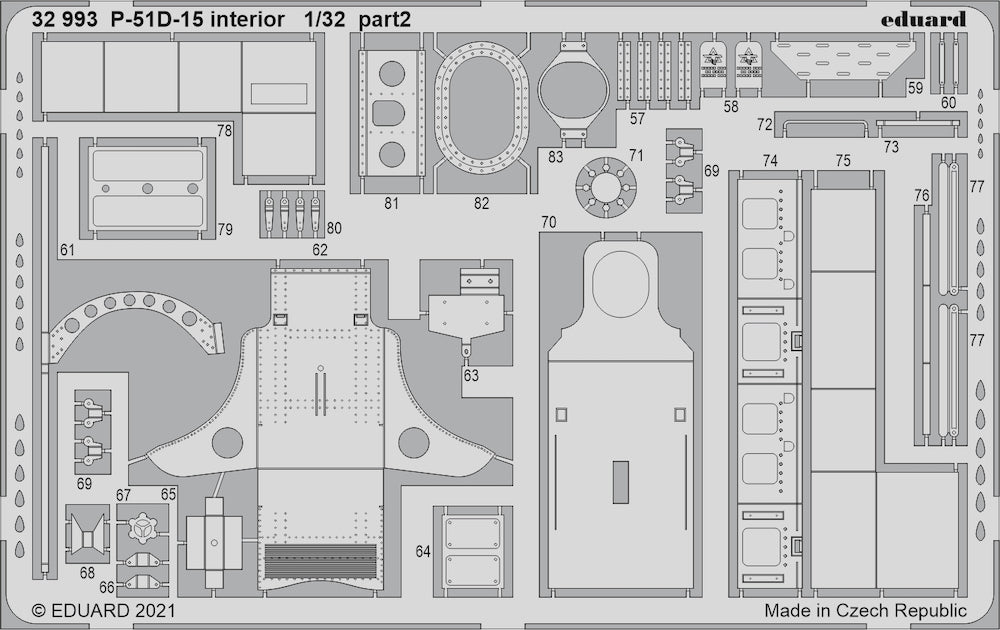 Eduard 32993 1:32 North-American P-51D-15 Mustang Interior