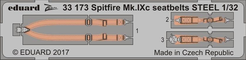 Eduard 33173 1:32 Supermarine Spitfire Mk.IXc seatbelts STEEL