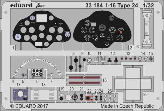 Eduard 33184 1:32 Polikarpov I-16 type 24