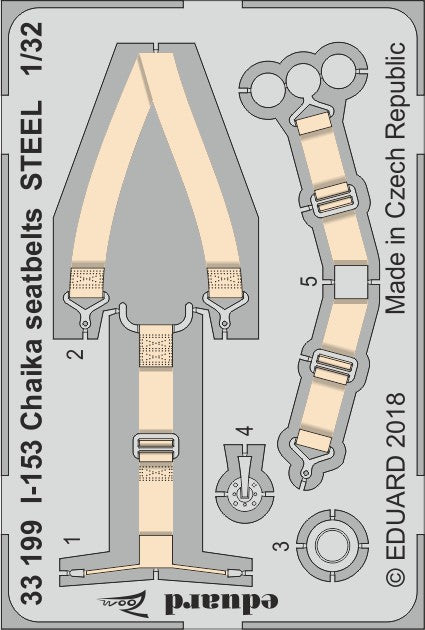 Eduard 33199 1:32 Polikarpov I-153 Chaika seatbelts STEEL